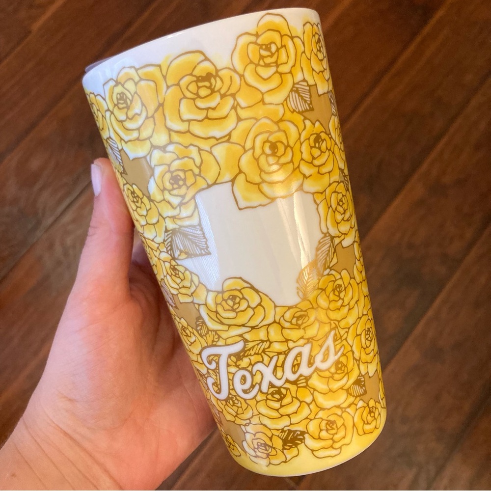 Starbucks Texas Flower Ceramic Hot Cup and Lid